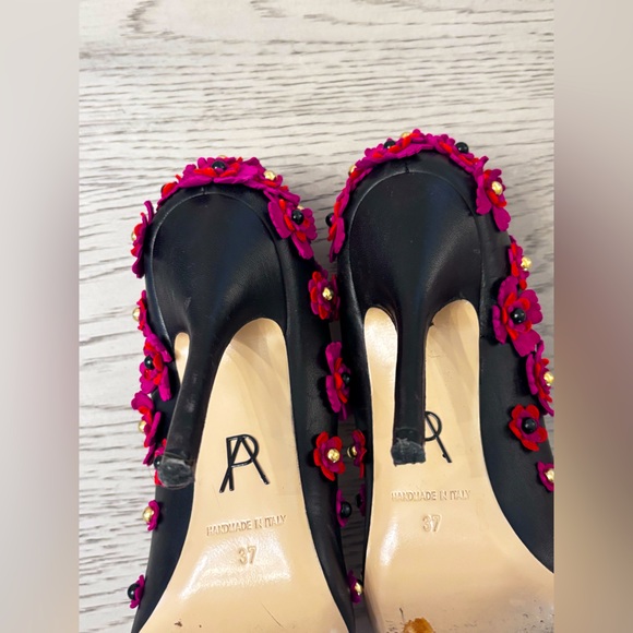 Paul Andrews’s Ordos Floral Pump In Black & Pink Size 7 - Picture 6 of 8